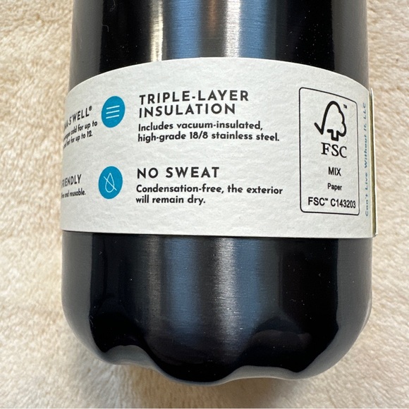 NWT Swell/S’well Insulated Stainless Steel Water Bottle, 17oz Shimmer Blue Suede - Picture 5 of 9